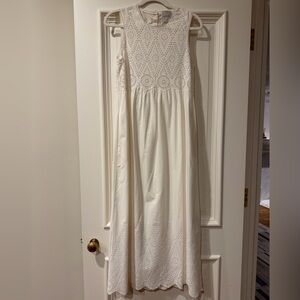 Posse Louisa Broderie Anglaise Cotton Maxi Dress